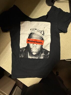Vintage Notorious B.I.G. Graphic Tee with Red Accent. SZ Small